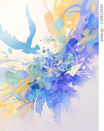 水彩タッチの幻想的な自然の風景 水彩タッチの幻想的な自然の風景 118812020