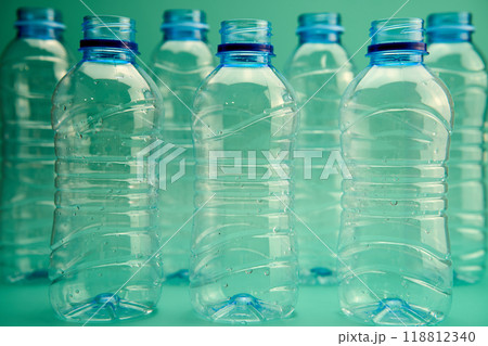 Detail of plastic bottles for recycling. 118812340