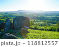 阿蘇南小国「押戸石の丘」の山頂にある「はさみ石」と広大な丘 阿蘇南小国「押戸石の丘」の山頂にある「はさみ石」と広大な丘 118812557