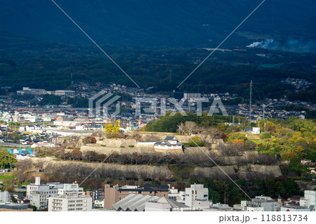 神南備山展望台から見た晩秋の津山城跡と津山市街3　岡山県津山市 118813734