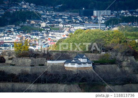 神南備山展望台から見た晩秋の津山城跡3 岡山県津山市 神南備山展望台から見た晩秋の津山城跡3 岡山県津山市 118813736