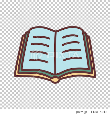 Doodle book icon hand drawn in minimalistic style. Knowledge symbol Doodle book icon hand drawn in minimalistic style. Knowledge symbol 118814018