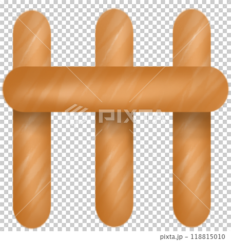 A minimalistic pastel brown wooden fence in a vintage style 118815010