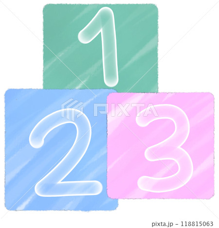 Number 123 inside a square box Number 123 inside a square box 118815063
