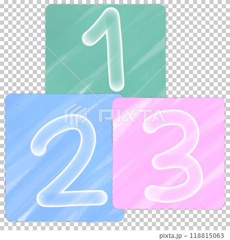 Number 123 inside a square box Number 123 inside a square box 118815063