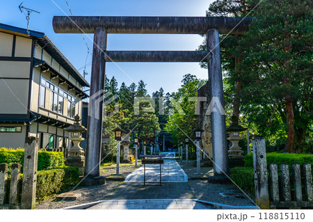 岐阜県高山市神田町 飛騨総社(惣社) 鳥居 岐阜県高山市神田町 飛騨総社(惣社) 鳥居 118815110