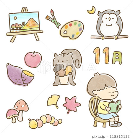 11月のセットアイコン 11月のセットアイコン 118815132