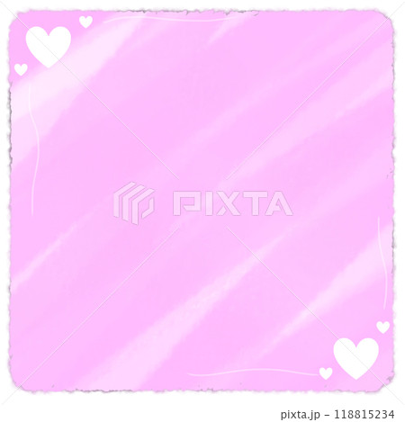 pink vintage square background with heart	 118815234