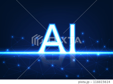 Artificial intelligence technology, AI, is in the center, with connecting lines around it, representing the network of AI operations and the interconnection of data in the modern technological world. Artificial intelligence technology, AI, is in the center, with connecting lines around it, representing the network of AI operations and the interconnection of data in the modern technological world. 118815614