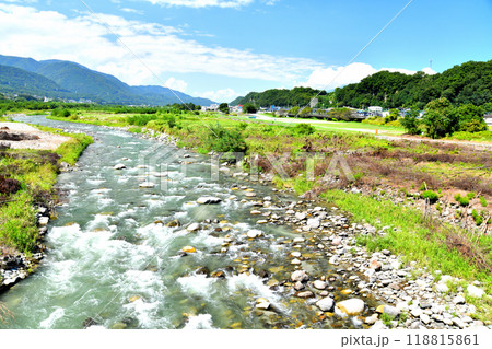 武田橋/釜無川より上流方向を望む(山梨県韮崎市)【2024.9】 武田橋/釜無川より上流方向を望む(山梨県韮崎市)【2024.9】 118815861