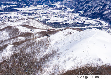 長野県白馬村　北アルプスの小遠見山　雪山登山　地蔵の頭 118815925