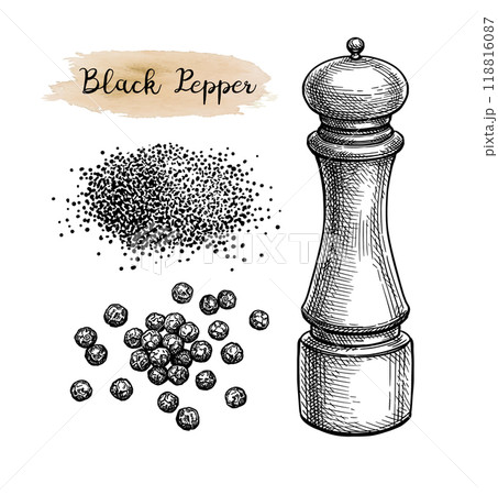 Black pepper and spice mill 118816087