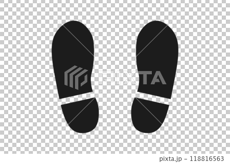 Simple illustration of leather shoe footprints 118816563
