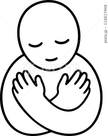 Person hugging themself 118817408