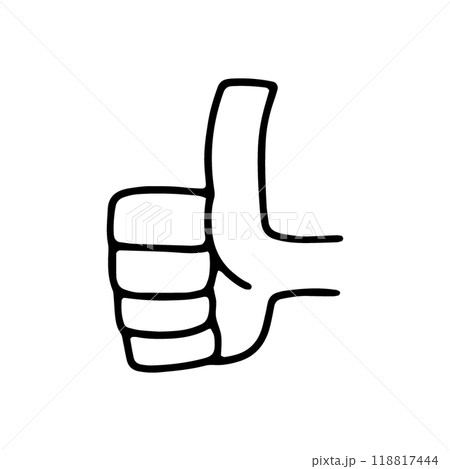 グッドのハンドサインをする右手のアイコン 118817444