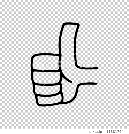 グッドのハンドサインをする右手のアイコン 118817444