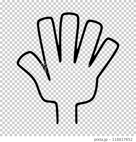 Open right hand icon (back of hand) 118817652