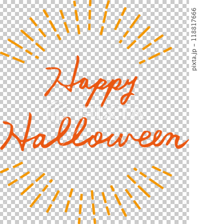 Happy Halloween Happy Halloween Cursive English letters 118817666