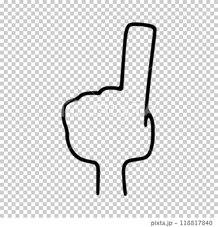 Pointing left hand icon 118817840