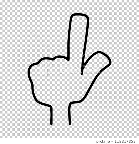 Left hand icon pointing index finger 118817855