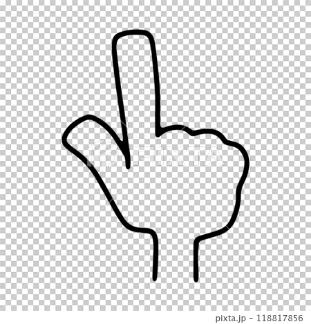 Right hand icon pointing with index finger 118817856