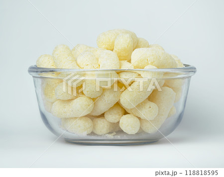 sweet corn sticks in a glass bowl. High quality photo sweet corn sticks in a glass bowl. High quality photo 118818595