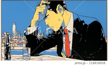 苦悩しているビジネスパーソン
