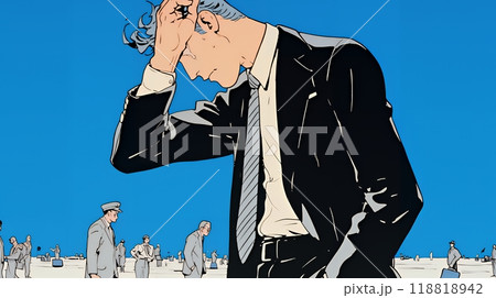 苦悩しているビジネスパーソン