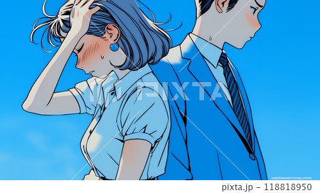 苦悩しているビジネスパーソン