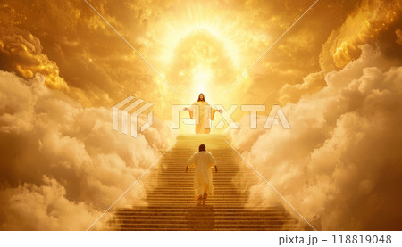 A Divine Encounter on a Celestial Stairway of Ascension and Awe Awaits You Above A Divine Encounter on a Celestial Stairway of Ascension and Awe Awaits You Above 118819048