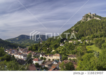 Belin fortress above the city in France, Salins-les-Bains 118819497