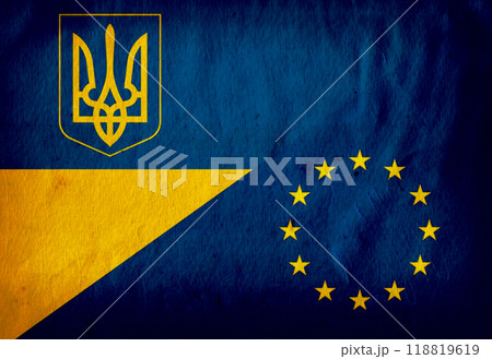Flag of Invincible Ukraine. Free country of the world. Flag of Invincible Ukraine. Free country of the world. 118819619