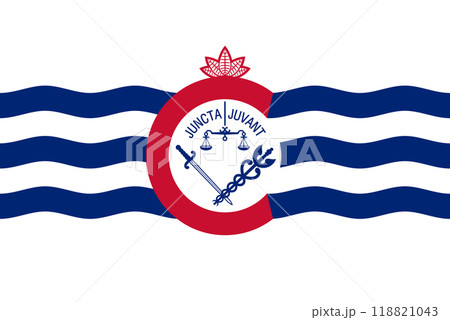 Flag of the city of Cincinnati, Ohio, USA, original colors and proportions. Illustration 118821043
