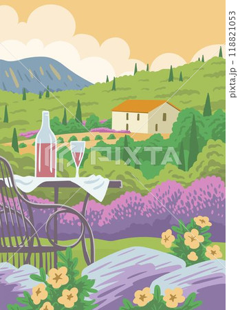 Beautiful summer landscape Provence 118821053