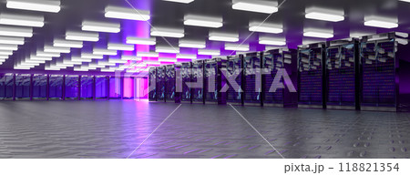 Server. Server data center. Backup, mining, hosting, mainframe, farm and computer rack with storage information. 3d rendering Server. Server data center. Backup, mining, hosting, mainframe, farm and computer rack with storage information. 3d rendering 118821354