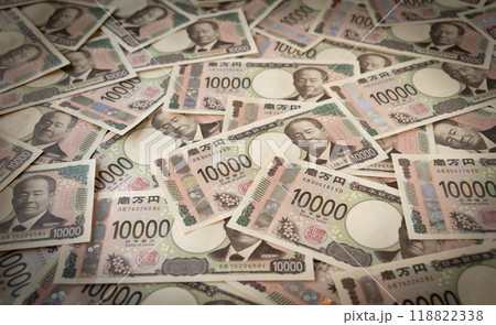 一万円札背景 背景素材 紙幣(渋沢栄一) 現金 一万円札背景 背景素材 紙幣(渋沢栄一) 現金 118822338