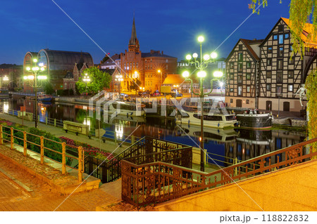 Bydgoszcz at Night with Half-Timbered Houses, Poland 118822832