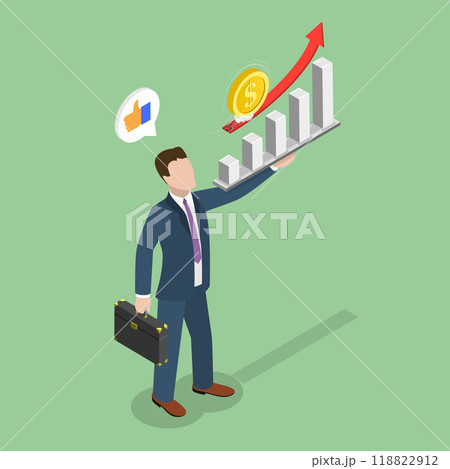 3D Isometric Flat Vector Illustration of Investment Profit Growth, Financial Advisor, Increasing Wealth and Income 3D Isometric Flat Vector Illustration of Investment Profit Growth, Financial Advisor, Increasing Wealth and Income 118822912