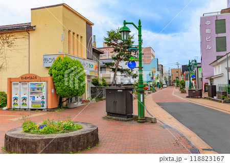 福島県 会津若松市 野口英世青春通りの街並み 福島県 会津若松市 野口英世青春通りの街並み 118823167
