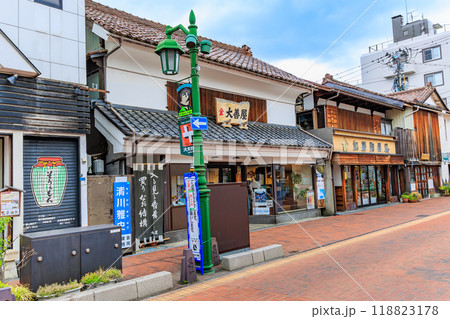 福島県 会津若松市 野口英世青春通りの街並み 福島県 会津若松市 野口英世青春通りの街並み 118823178