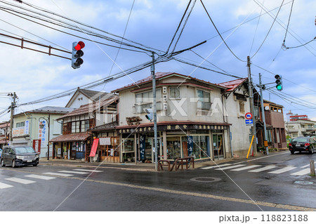 福島県 会津若松市 七日町通りの街並み 福島県 会津若松市 七日町通りの街並み 118823188