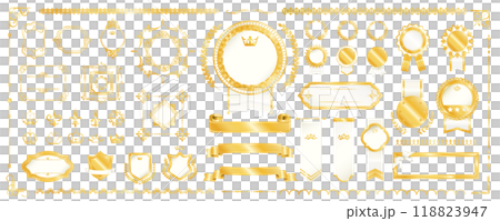 Top quality luxury design vector material set white gold copy space 118823947
