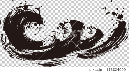 Japanese Waves in Calligraphy 118824090