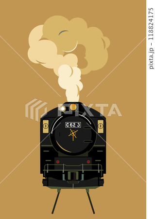 SL C62 3のレトロな壁紙イラスト SL C62 3のレトロな壁紙イラスト 118824175