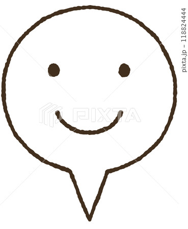 シンプルな吹き出しのアイコン　線のみ 118824444
