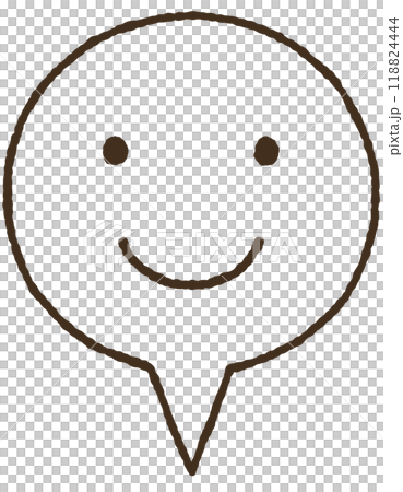 シンプルな吹き出しのアイコン　線のみ 118824444