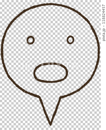 Simple speech bubble icon - lines only 118824457