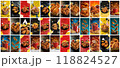 Mega collection of 36 social media story background fried chicken. used for fast food restaurant advertising 118824527
