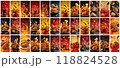 Mega collection of 36 social media story background fried chicken. used for fast food restaurant advertising 118824528