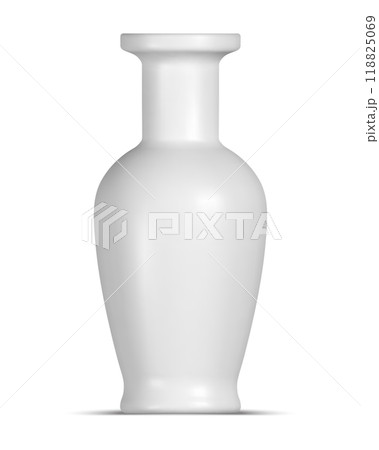 A white ceramic vase mock up. Vector illustration A white ceramic vase mock up. Vector illustration 118825069